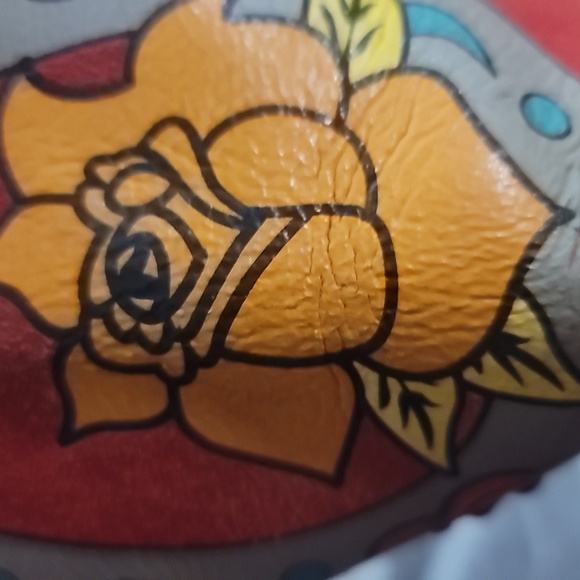 Ariat quincy rodeo collection cowboy cowgirl Boots 6 Brown Red rose horse - Picture 7 of 7